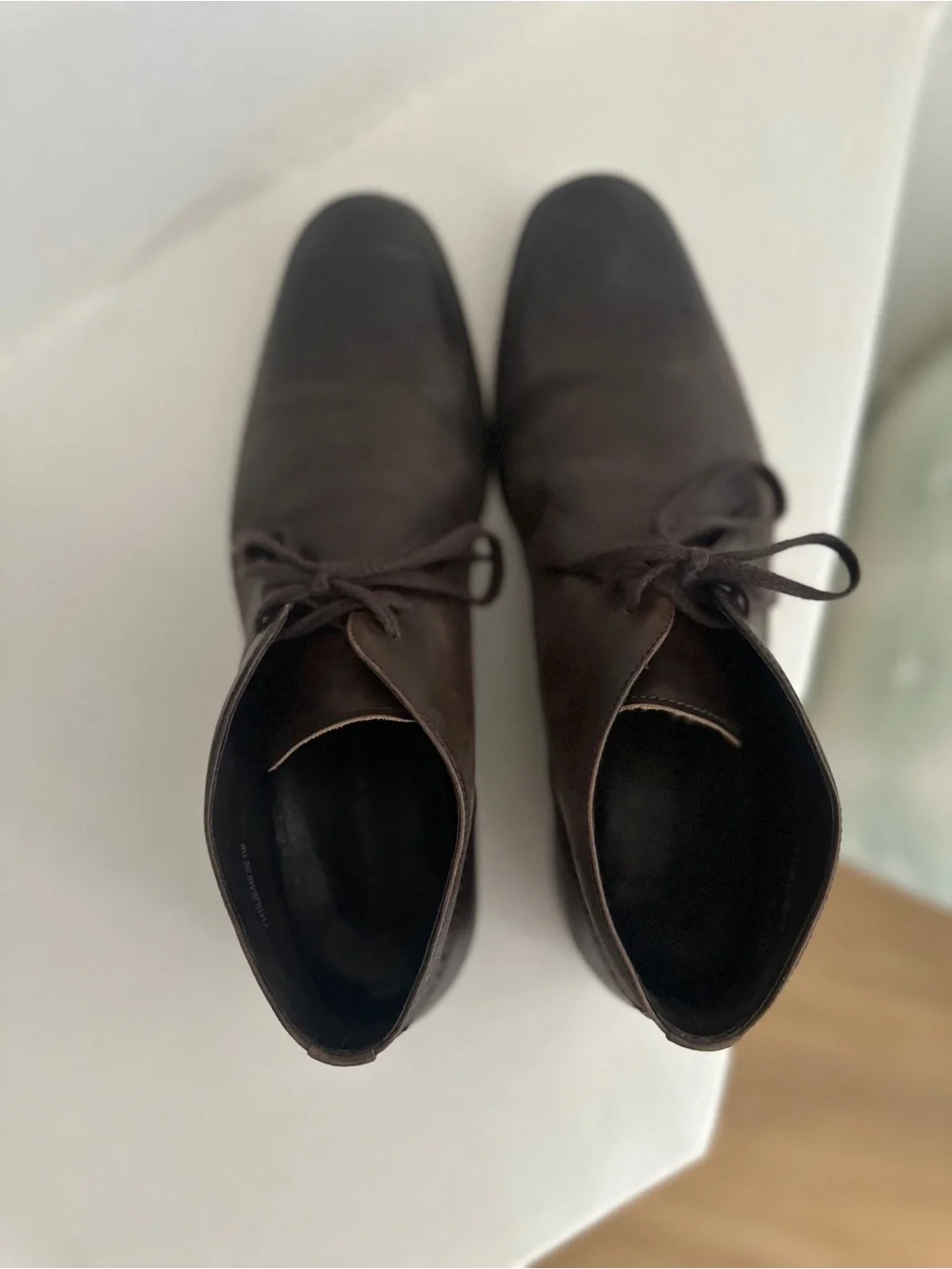 JOHN VARVATOS Men’s Leather Chukka Boots Brown Size 11